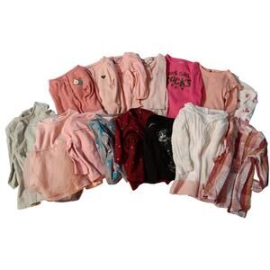 Girls Lot of Clothes (15 Piece) Bodysuits Shirts, Dresses 3 - 12 Mth Name Brand